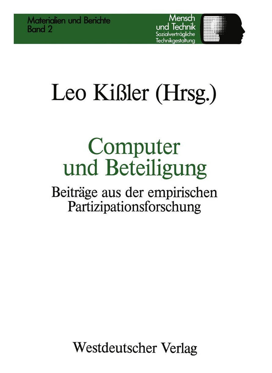 Computer und Beteiligung: Beiträge aus der empirischen Partizipationsforschung 