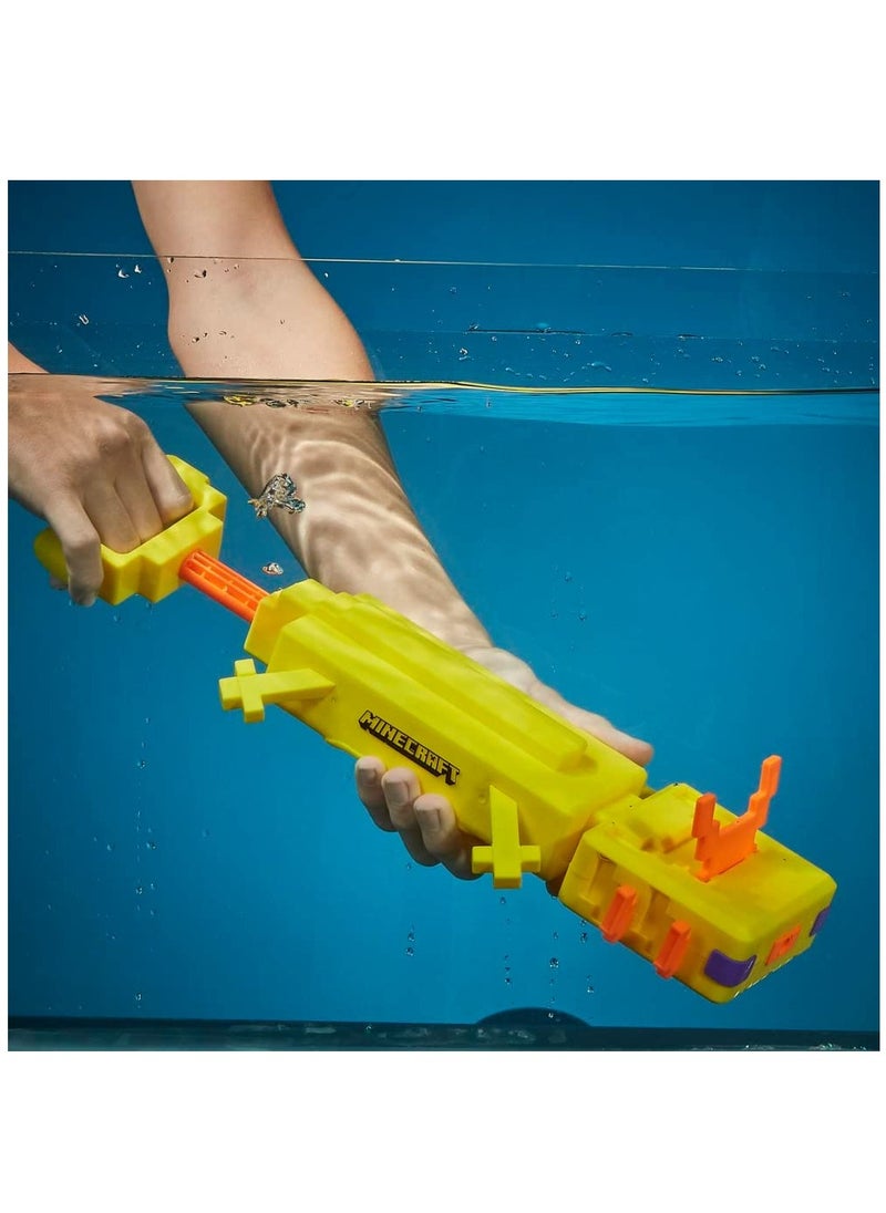 HASBRO - NERF Super Soaker Minecraft Axolotl Water Gun  - Image 2