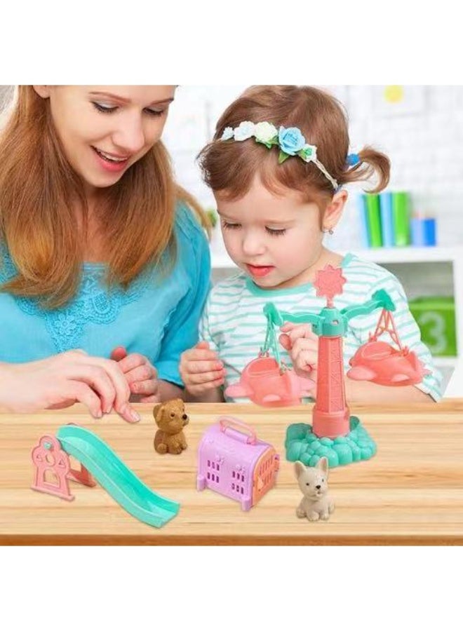 Play Sets for Toddlers, ABS Children's Role Play Pet Kit, Dog Figures Play Set Toy, Realistic Role Play Gifts for Children - Image 4