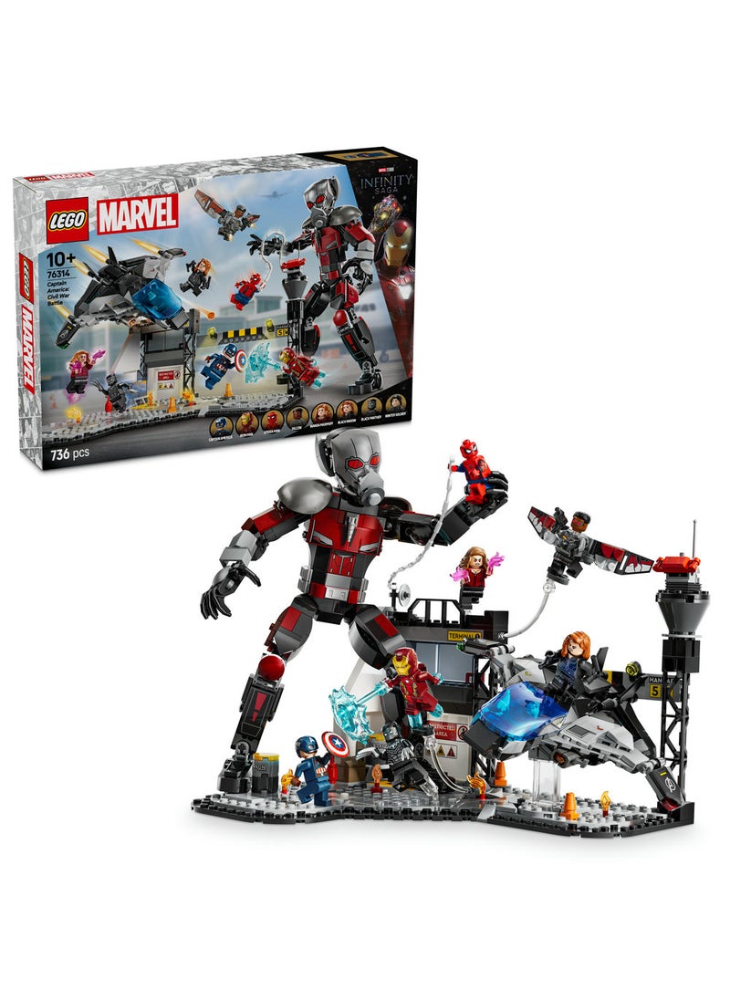 ليغو مجموعة البناء معركة تشويق كابتن أمريكا: الحرب الأهلية من LEGO® Marvel‏ 76314  - Image 1