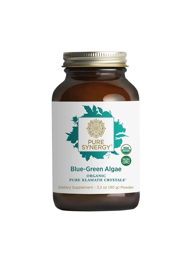 Pure Synergy Blue-Green Algae | 3.2 oz Powder | USDA Organic | Non-GMO | Vegan | Sourced from Upper Klamath Lake Oregon - Image 1