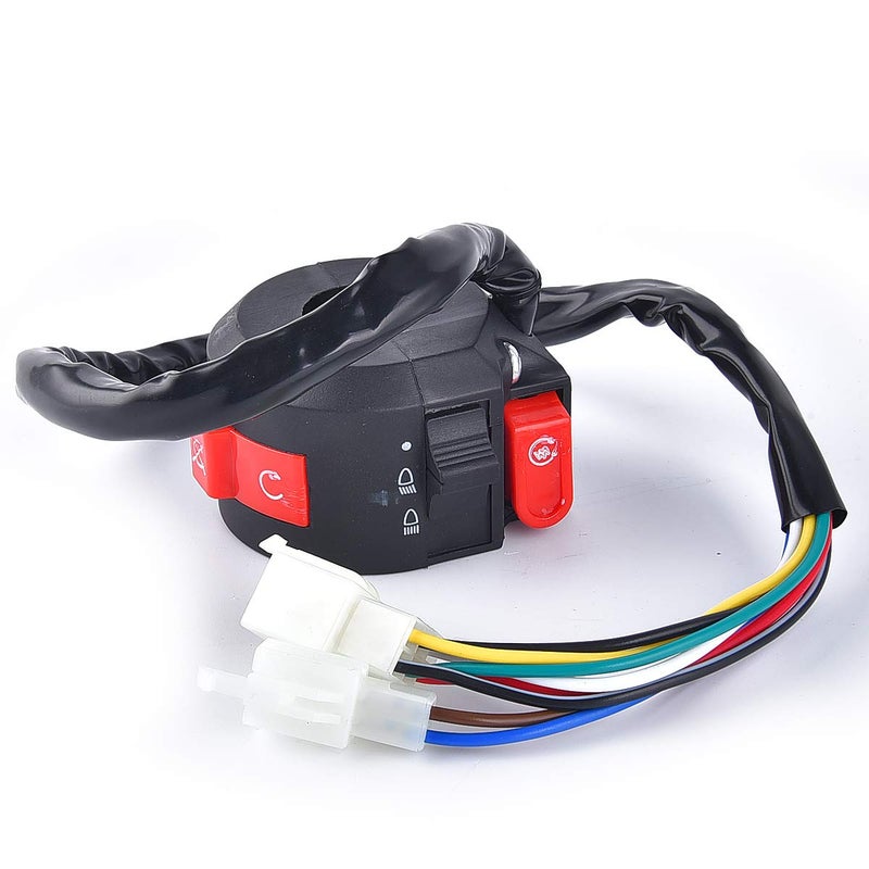 MTATCN Left Handlebar Switch Assembly Replacement for 50cc 70cc 90cc 110 cc 125cc 150cc ATVs Quad 4 Wheelers Taotao SunL Coolster Black - Image 3