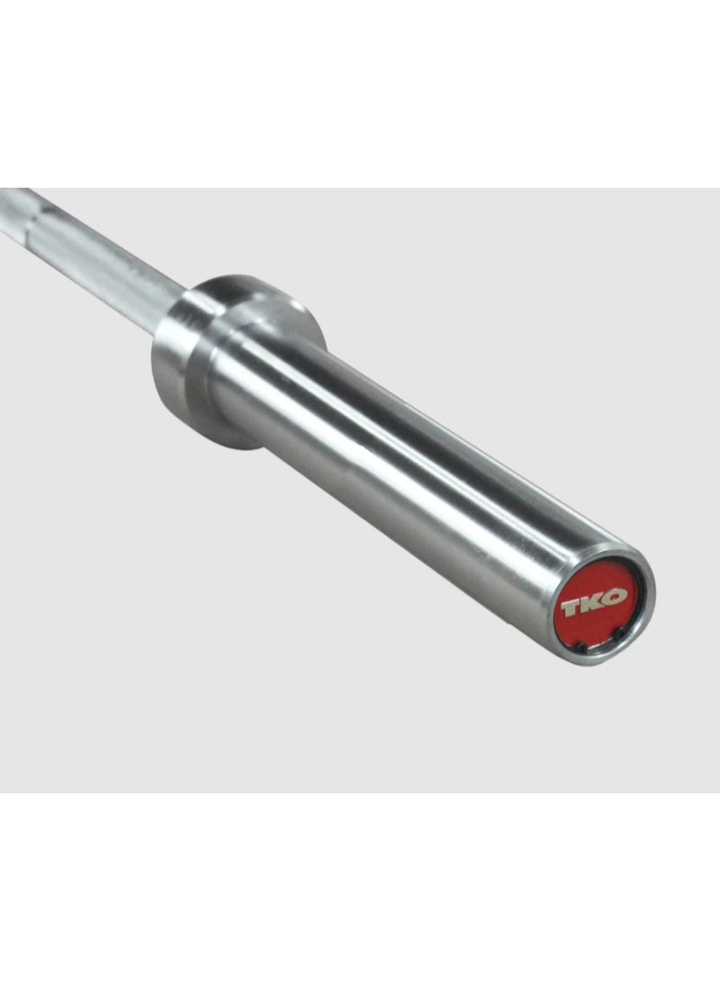 TKO 60" Olympic Straight Bar | Strength Training Barbell for Weightlifting & Fitness