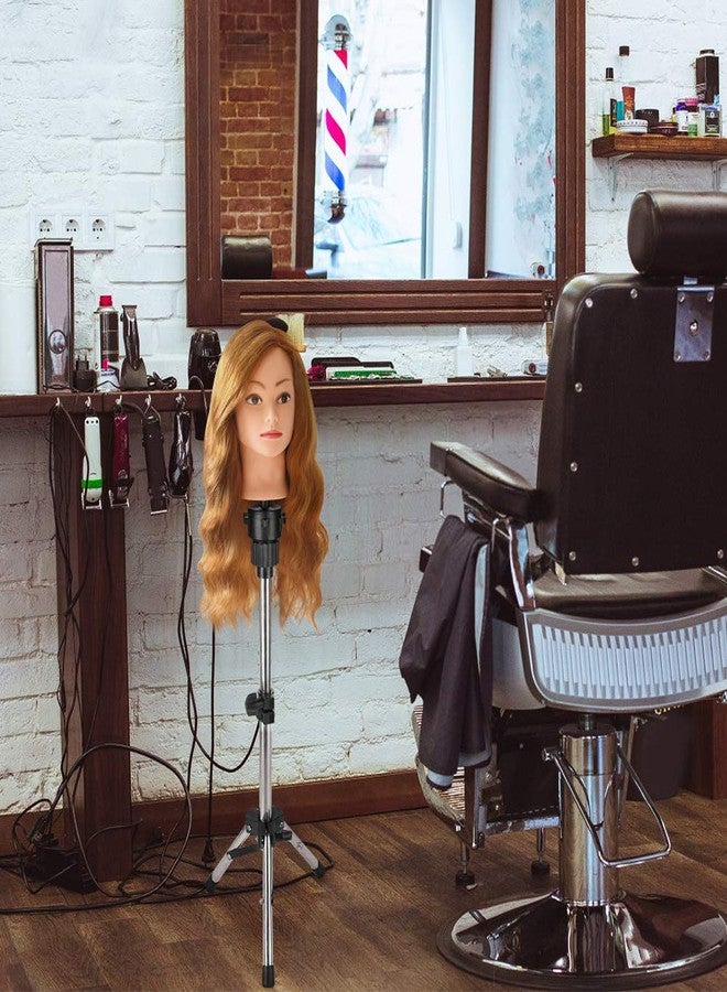 GOTOTOP Wig Tripod Stand Mannequin Head Tripod Stand Adjustable Hairdressing Training Head Rack Hair Mannequin Head Holder for Salon - Image 2