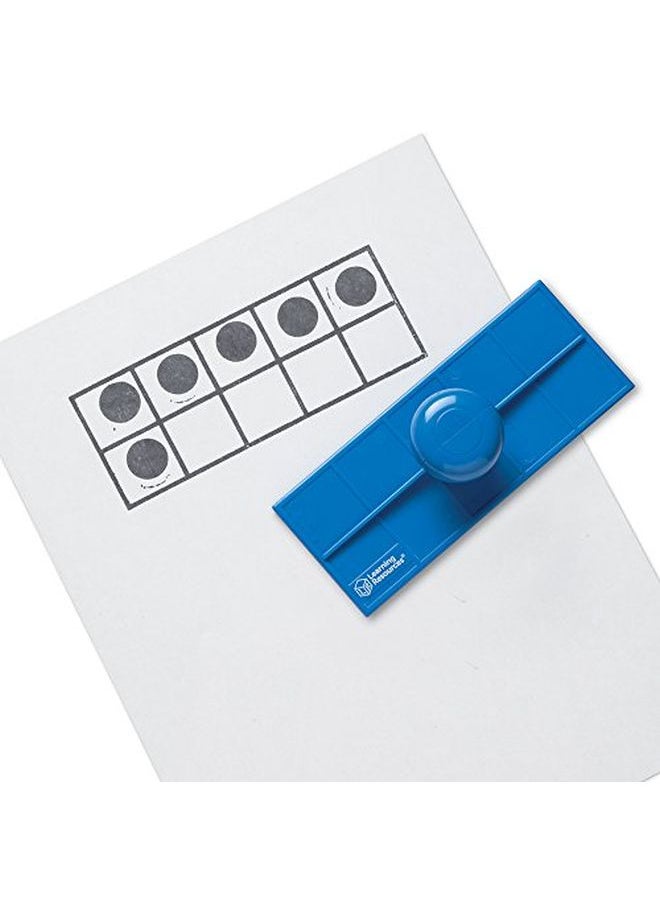 Learning Resources - Ten Frame Stamp Classroom Math Visuals Stamp 2 Pieces 2¼?H X 6?W - Image 1