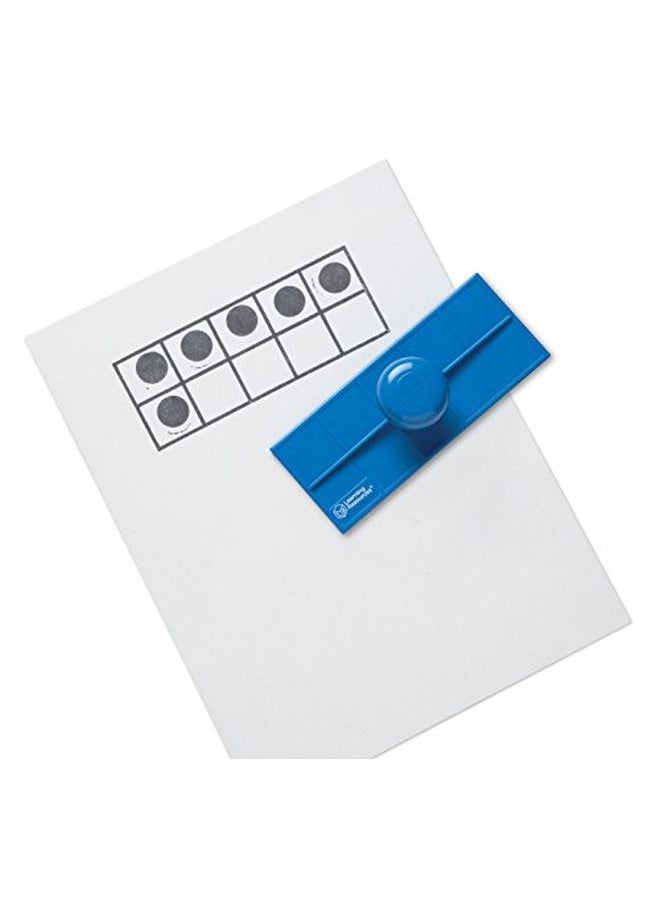 Learning Resources - Ten Frame Stamp Classroom Math Visuals Stamp 2 Pieces 2¼?H X 6?W - Image 1