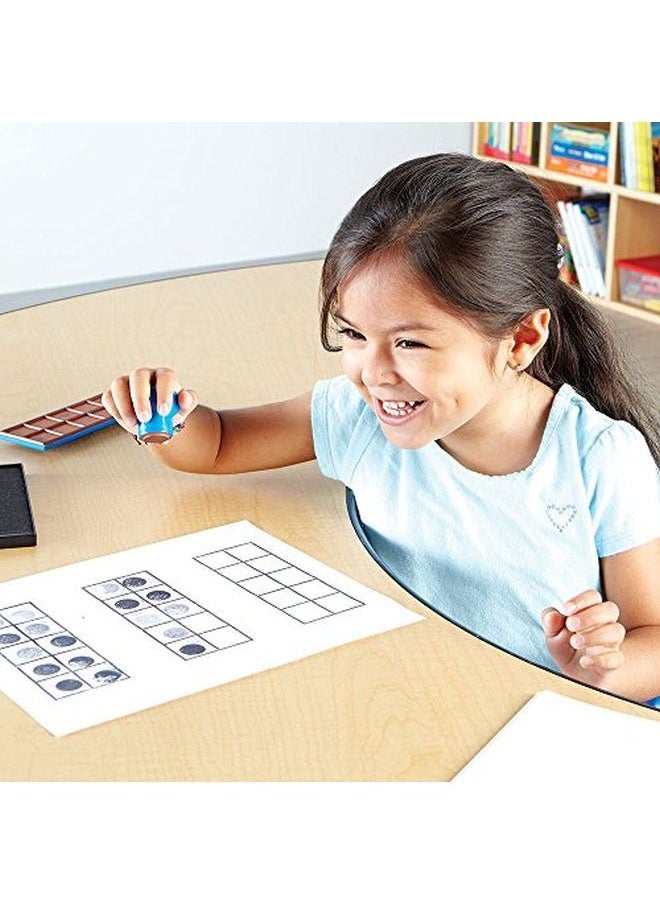 Learning Resources - Ten Frame Stamp Classroom Math Visuals Stamp 2 Pieces 2¼?H X 6?W - Image 1