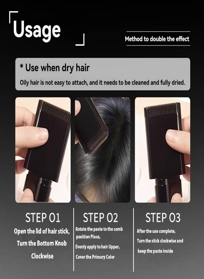 أتش أس آر قلم صبغة الشعر المؤقت HSR للبالغين، يغطي الشعر الجاف بسرعة وفعالية، سهل الاستخدام والغسل، مناسب لجميع أنواع الشعر، قلم صبغة الشعر (بني، 20 غرام) - Image 5