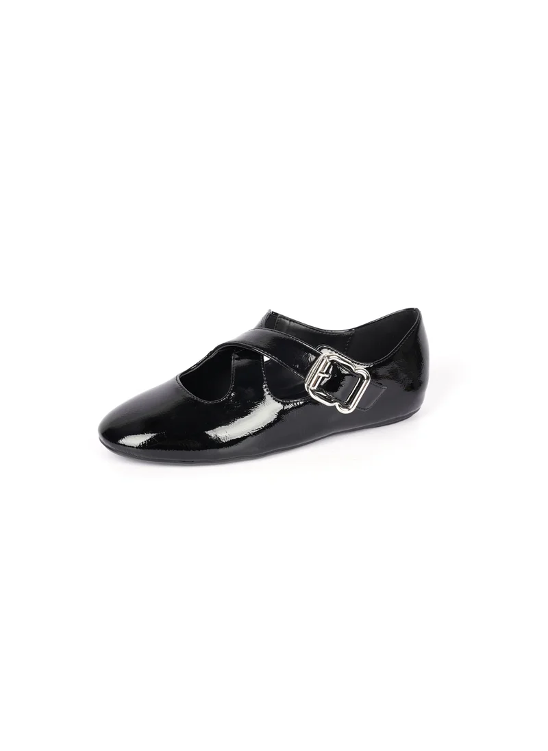 Cuple Womens Classic Mary Jane Cross strap Flats