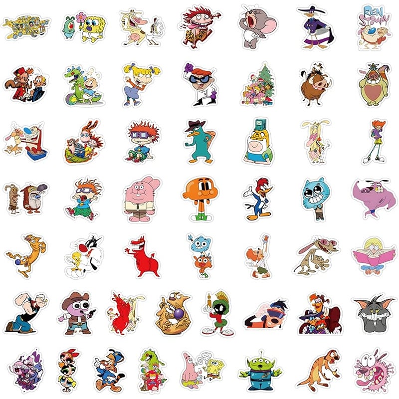 BERFLYTER 50Pcs Cartoon Anime from The 1990s Themes Waterproof Stickers for Water Bottle Cup Laptop Bike Skateboard Luggage Box Vinyl Graffiti Patches BRJKT - Image 2