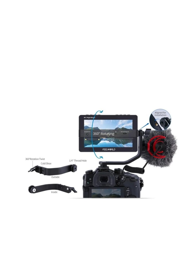 Feelworld - FEELWORLD F5 PROX 5.5 Inch 1600nit High Bright Full HD IPS Panel Touch Screen DSLR Camera Field Monitor 4K HDMI with 3D LUTs - Image 1