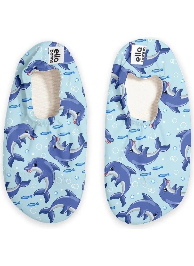 Ella Bonna Anti-Slip Sole, Unisex Baby, Children's Sea Shoes, Pool Slippers, Dolphin