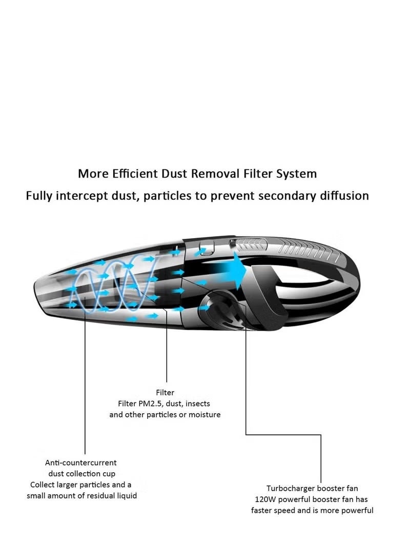 3 اكس ار مكنسة كهربائية 12 فولت شفط معدني فائق - Image 2