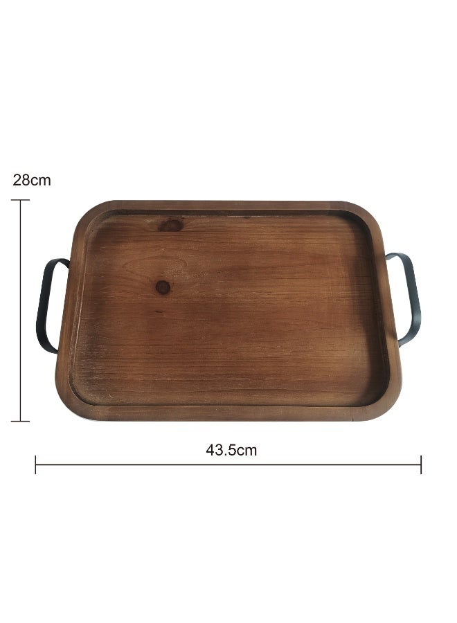 Noon East Wooden Tray Brown  43x28x7cm - Image 3