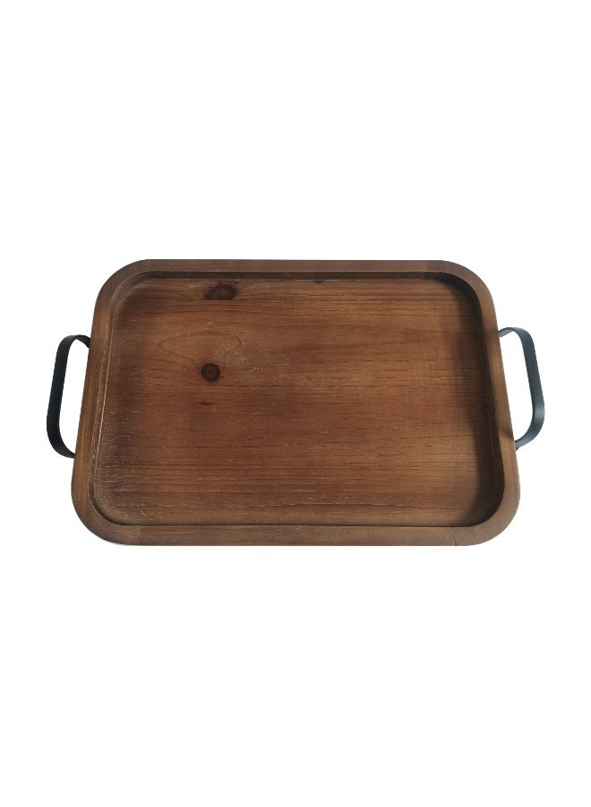 Noon East Wooden Tray Brown  43x28x7cm - Image 1