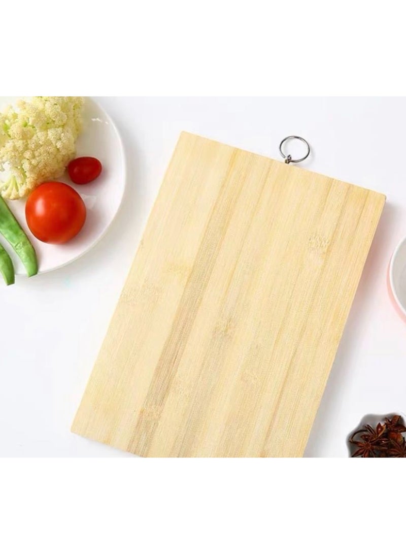 VIO Large Bamboo Wooden Cutting Chopping Dicing Serving Board for Vegetables Fruits Meat and Serving Cheese Breads Sushi Environment Friendly Moisture Resistant Long Lasting Size L 36 B 26 CM - Image 3