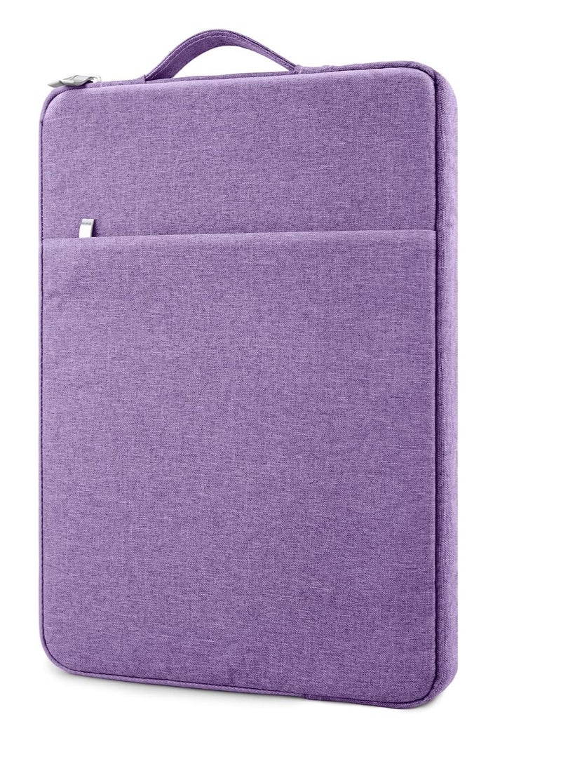 16 Inch Laptop Sleeve Case Specially Compatible with 2022 2021 16" MacBook Pro A2141 A2485 M1,Handbag with Handle Strap Front Pocket Briefcase Polyester Waterproof Carrying Bag, (Purple) - Image 1