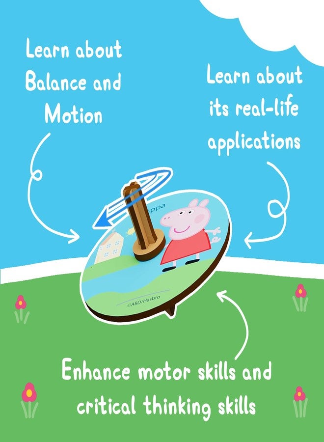 ThinkerPlace بلابل دوارة من ثينكر بليس بتصميم بيبا بيج | تعلم التوازن والحركة | ابنِ، لوّن، والعب بشخصيات بيبا بيج | لعبة تعليمية في مجالات العلوم والتكنولوجيا والهندسة والرياضيات للأطفال من عمر 3 إلى 5 سنوات فما فوق | عبوتان - Image 4