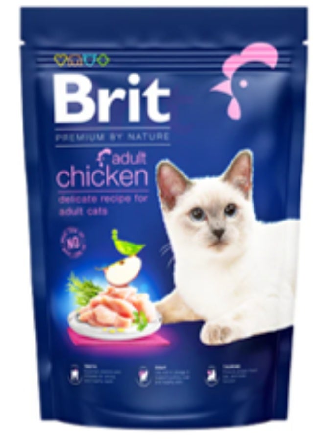 BRIT PREMIUM BY NATURECAT ADULT  CHICKEN 300 G