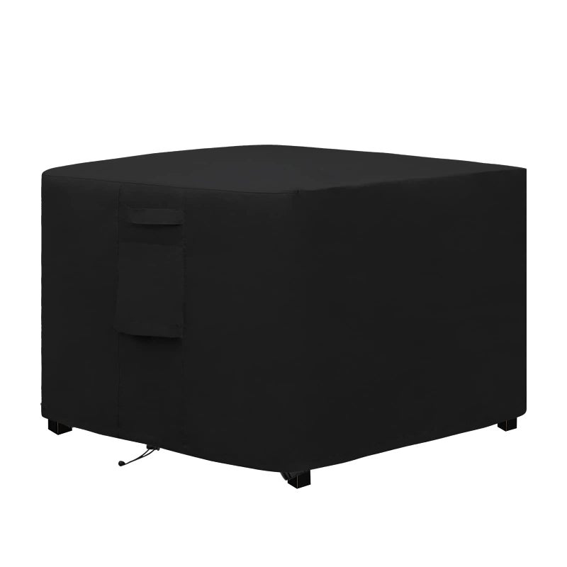 EasyGoing Outdoor Fire Pit Cover Square 36 Lx36 Wx24 H Durable Outdoor Gas Firepit Cover Waterproof and Weatherproof Cover for Fire Pit Black