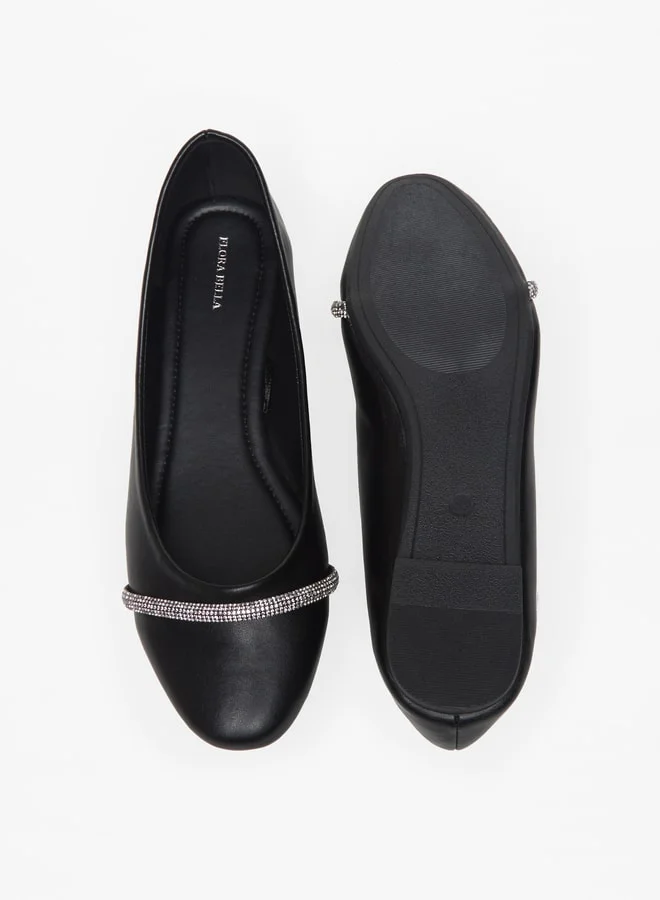 Flora Bella Women's Embellished Slip-On Round Toe Ballerina Shoes