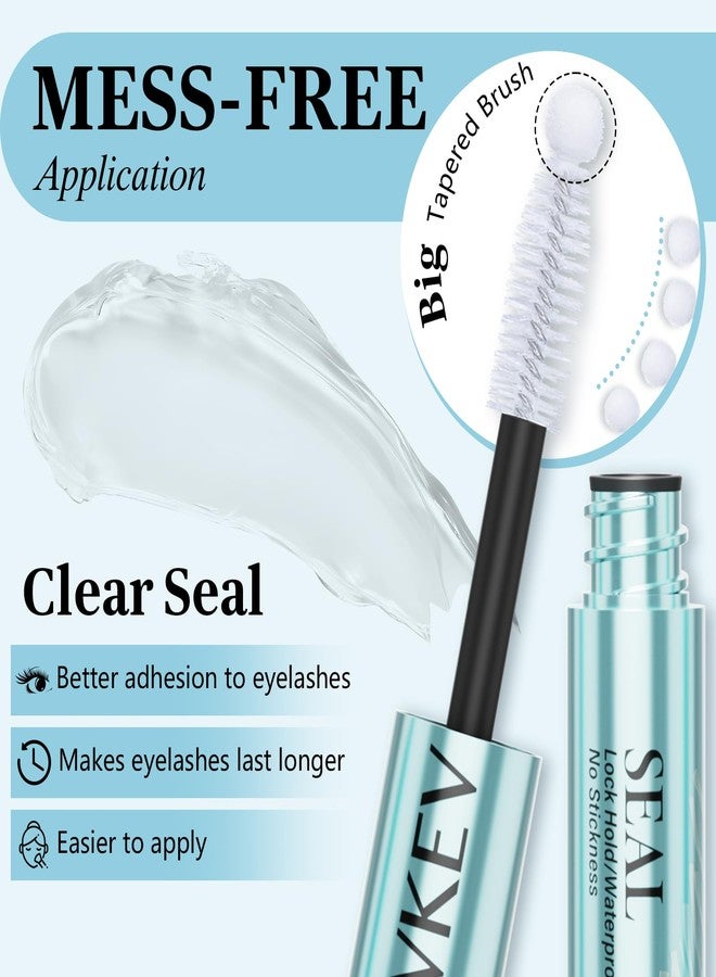 KevKev Lash Cluster Glue, Lash Bond and Seal Lash Glue for Eyelash Clusters Waterproof Strong Hold for 72h Individual Eyelash Glue Non-Irritating Latex-Free (Black) - Image 4