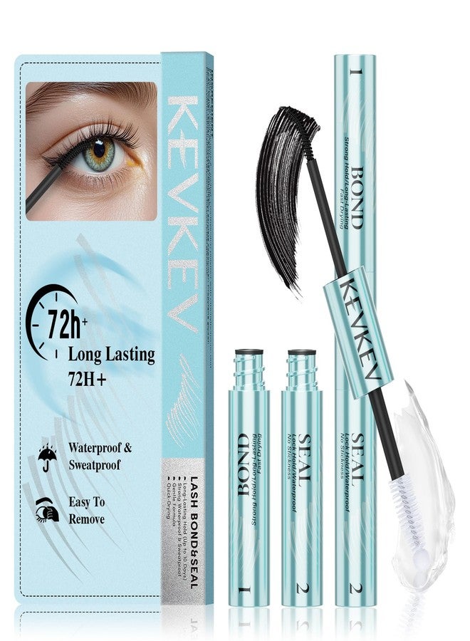 KevKev Lash Cluster Glue, Lash Bond and Seal Lash Glue for Eyelash Clusters Waterproof Strong Hold for 72h Individual Eyelash Glue Non-Irritating Latex-Free (Black) - Image 1
