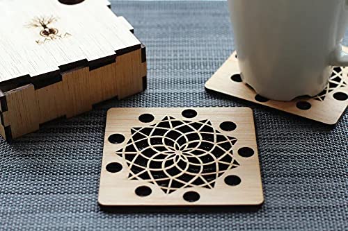 Tum Tum 6pcs Bamboo Trivet Mat Set Multi Function Kitchen Bamboo and Wood Non-Slip Insulation Table Mat Hot Pads Tool for Hot Dishes/Pot/Bowl/Teapot/Coaster/Hot Pot Holders. - Image 2