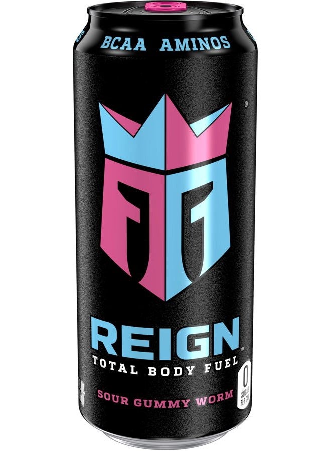 Reign Total Body Fuel, Sour Gummy Worm, Fitness & Performance Drink, 16 Fl Oz (Pack of 12) - Image 2