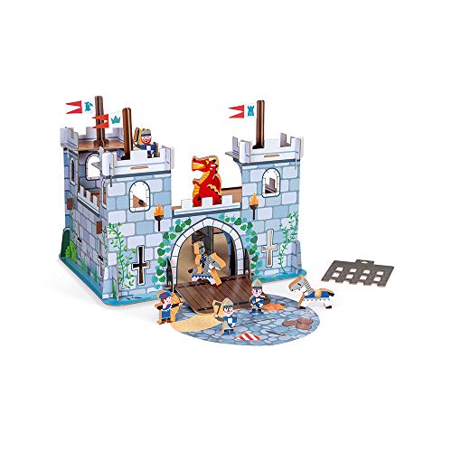 Janod Story Box Fortified Castle Play Set 9 Pieces Ages 3 J08582 - Image 1