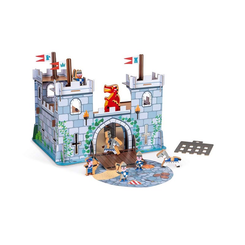 Janod Story Box Fortified Castle Play Set 9 Pieces Ages 3 J08582 - Image 2