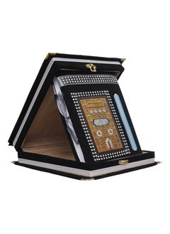 General Quran Cream Lockable Plush Box, Black  - Image 2