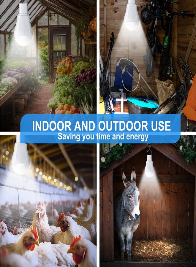 VIHOSE 4 Pcs Solar Light Bulbs Solar Powered Light Portable Emergency LED Bulb Waterproof for Camping Tent Indoor Outdoor Shed Night Fishing Chicken Coop - Image 3
