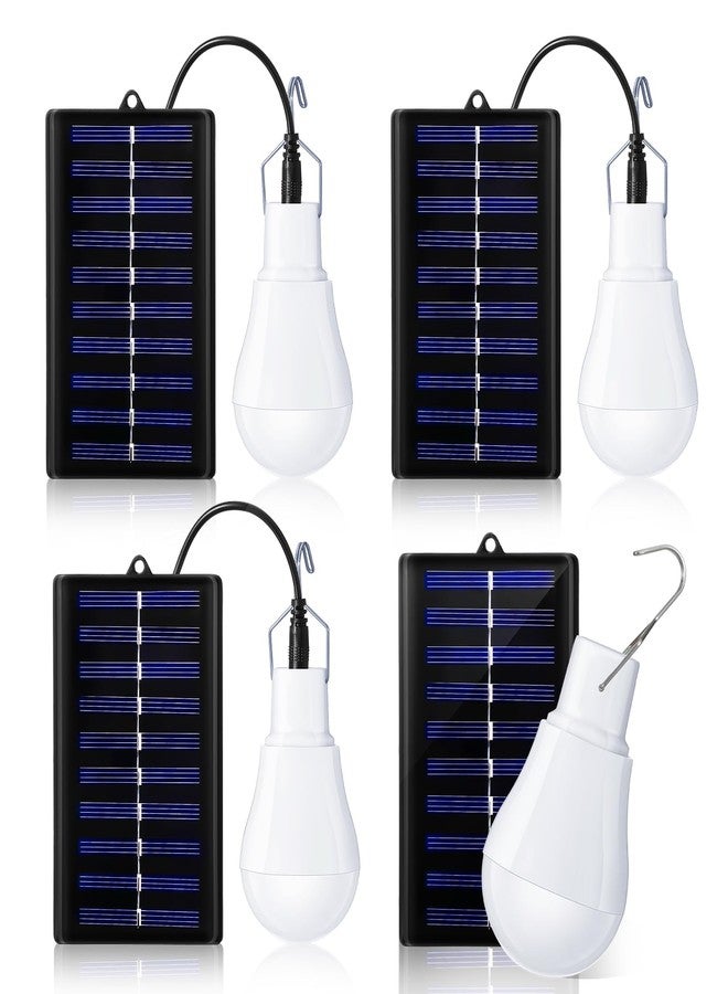 VIHOSE 4 Pcs Solar Light Bulbs Solar Powered Light Portable Emergency LED Bulb Waterproof for Camping Tent Indoor Outdoor Shed Night Fishing Chicken Coop - Image 1