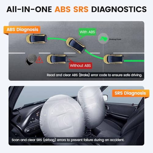 ANCEL AD610 Pro OBD2 Scanner - ABS SRS Code Reader, Check Engine Light Diagnostic Tool with ABS Bleeding, AutoVIN, Real-Time Data, Full OBD2 Functions, SAS/Oil/EPB Reset - Image 2