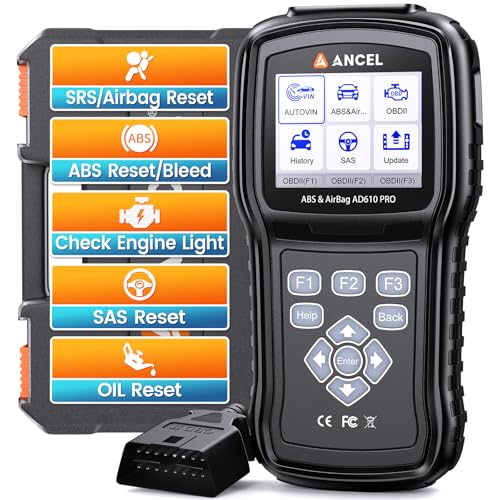ANCEL AD610 Pro OBD2 Scanner - ABS SRS Code Reader, Check Engine Light Diagnostic Tool with ABS Bleeding, AutoVIN, Real-Time Data, Full OBD2 Functions, SAS/Oil/EPB Reset - Image 1