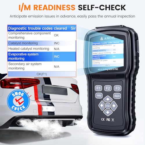 ANCEL AD610 Pro OBD2 Scanner - ABS SRS Code Reader, Check Engine Light Diagnostic Tool with ABS Bleeding, AutoVIN, Real-Time Data, Full OBD2 Functions, SAS/Oil/EPB Reset - Image 4