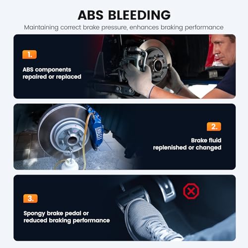 ANCEL AD610 Pro OBD2 Scanner - ABS SRS Code Reader, Check Engine Light Diagnostic Tool with ABS Bleeding, AutoVIN, Real-Time Data, Full OBD2 Functions, SAS/Oil/EPB Reset - Image 5