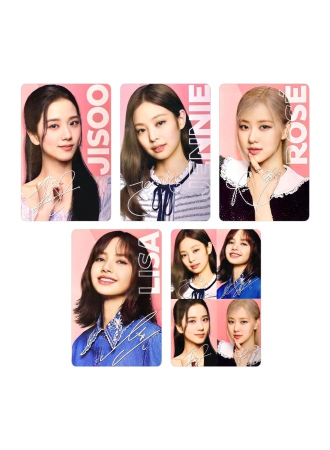 NIBEMINENT 5 Pcs Kpop BLACKPINKP x Oreo Lomo Cards Card For Fans Collection Gifts - Image 1