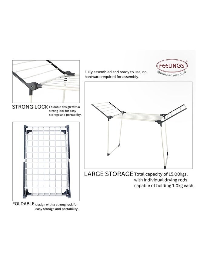 Feelings Feelings - Cloth Dryer Stand Butterfly, Open  Size: 170x64x108Cm  - Image 4
