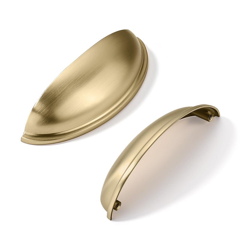 khtumeware 10 Pack 312 Drawer Pulls Champagne Bronze Cabinet Cup Pulls Kitchen Hardware Cabinet Handles Drawer Handles Knobs 35 inch Hole Center - Image 2