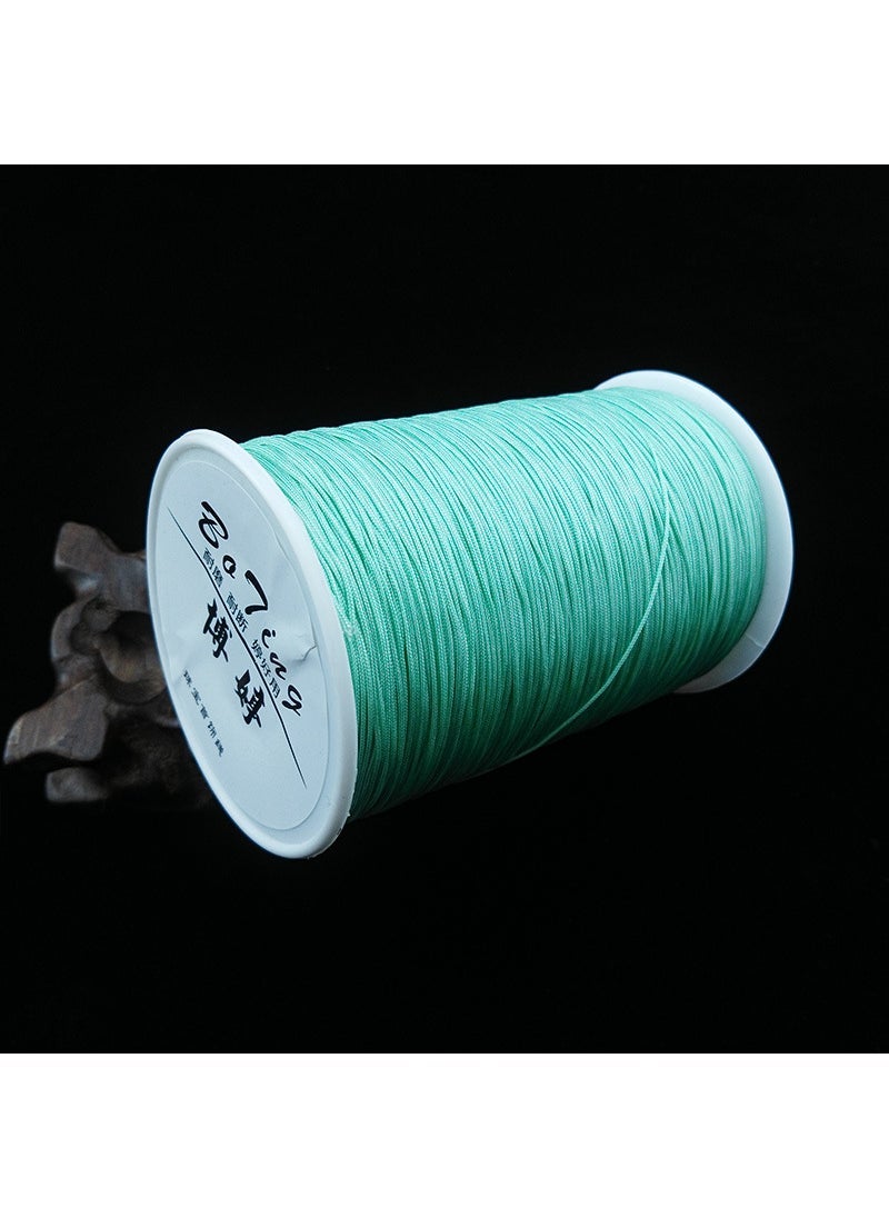 No. 72 Jade Line 500 Mi Jade Line Braided Hand Rope Handmade Rope Pendant Line Bracelet Braided Rope diy Handmade Material Light blue green