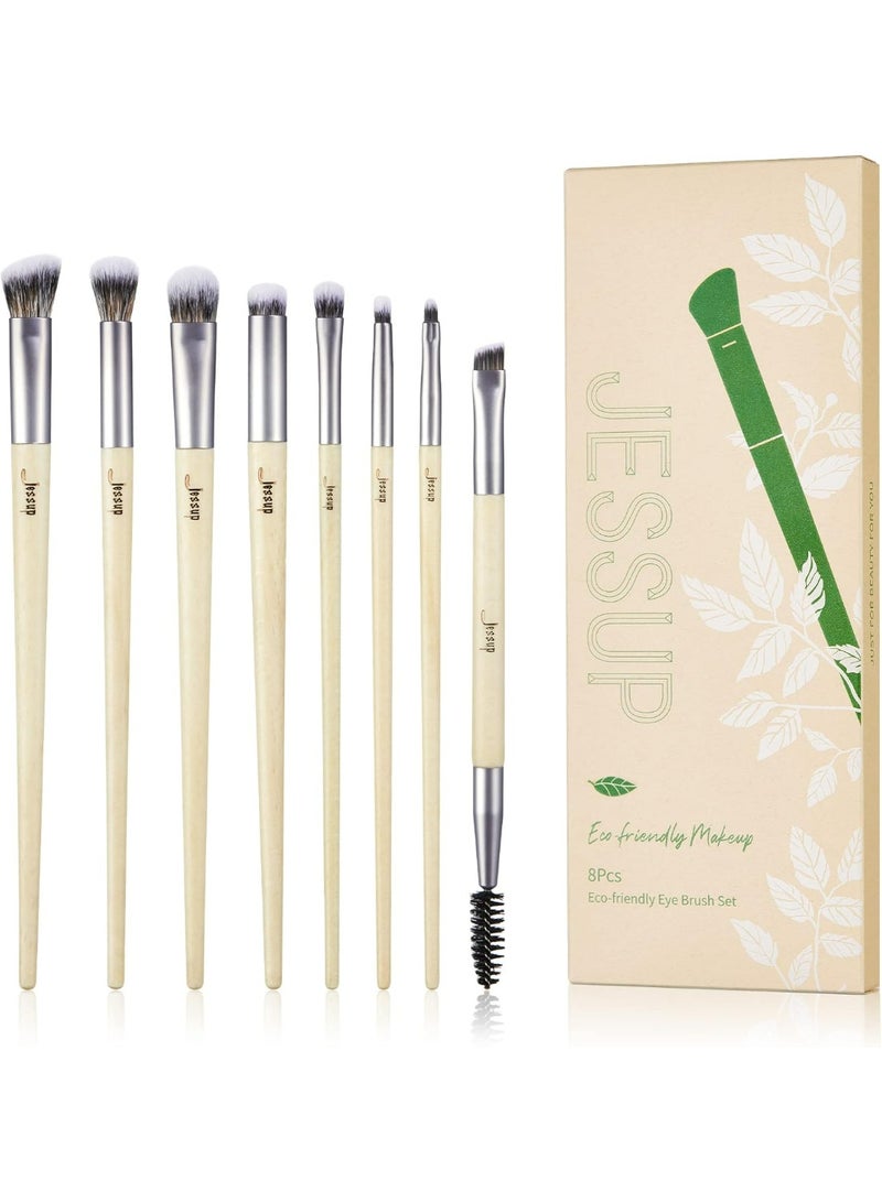 Jessup 8pcs Eco-friendly Eye Brush Set