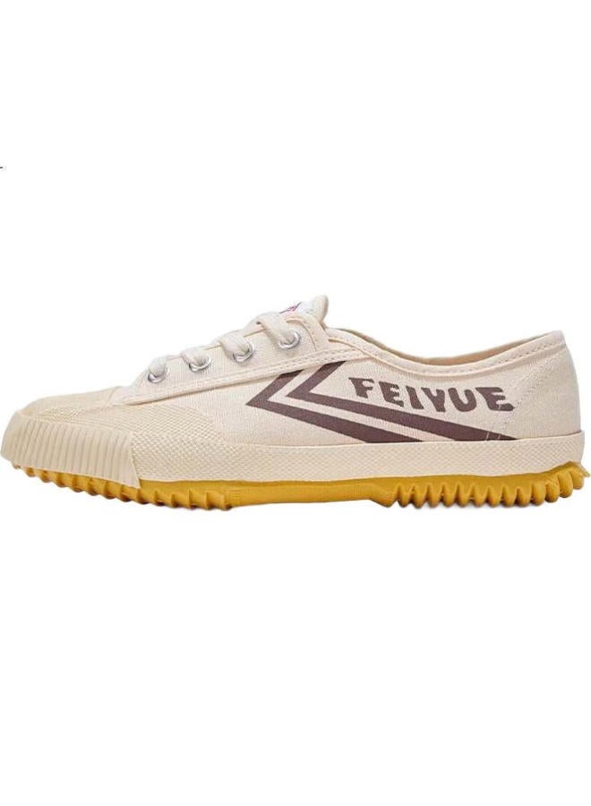 LEAP Retro Track Shoes Chinese Goods Sports Canvas Shoes Men And Women Shoes Couple Style White Shoes Khaki 42 - Image 1