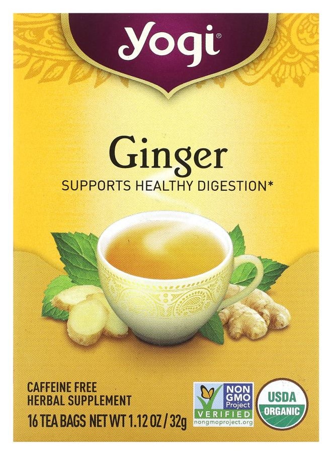 Yogi Tea Organic Ginger 16 Tea Bags 1.12 oz (32 g) 