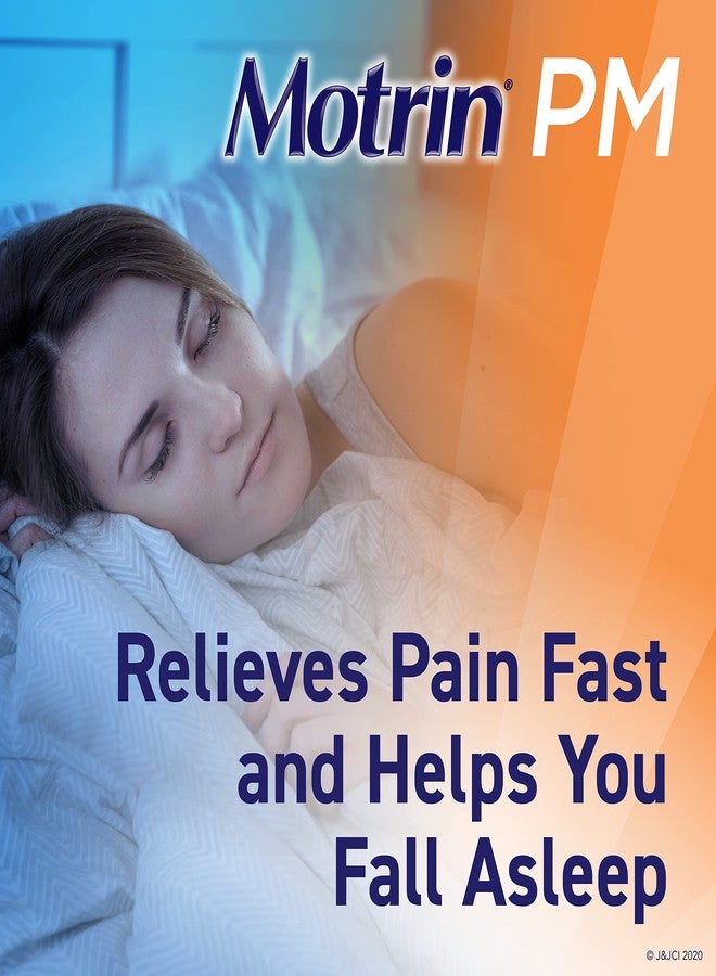 Motrin PM Pain Reliever, Coated Caplets - 80 count, 2 Pack - Image 5
