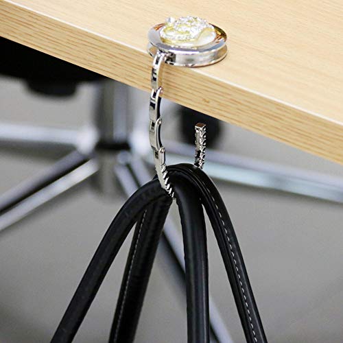 QTMY Rhinestone Imperial Crown Purse Hanger for Tables Foldable Handbag Hook - Image 5