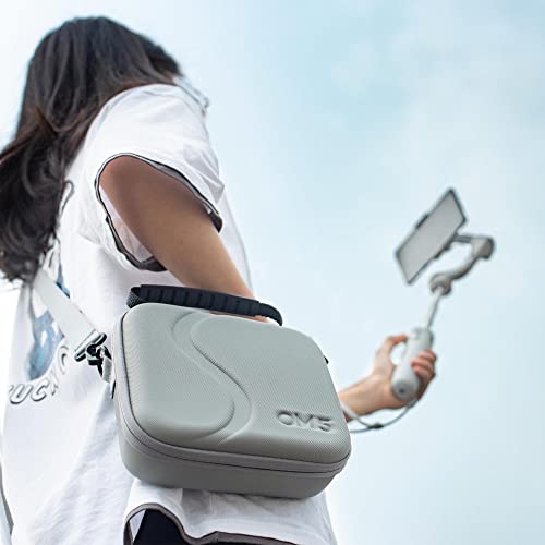 Careflection Waterproof Portable Storage Carry Case for DJI OM 5 OSMO Mobile 5 Bag Travel Box fits Phone, Tablet,Gimbal Stabilizer Accessories, Kits with Shoulder Strap (Silver) Light Weight - 5 Years Warranty - Image 2