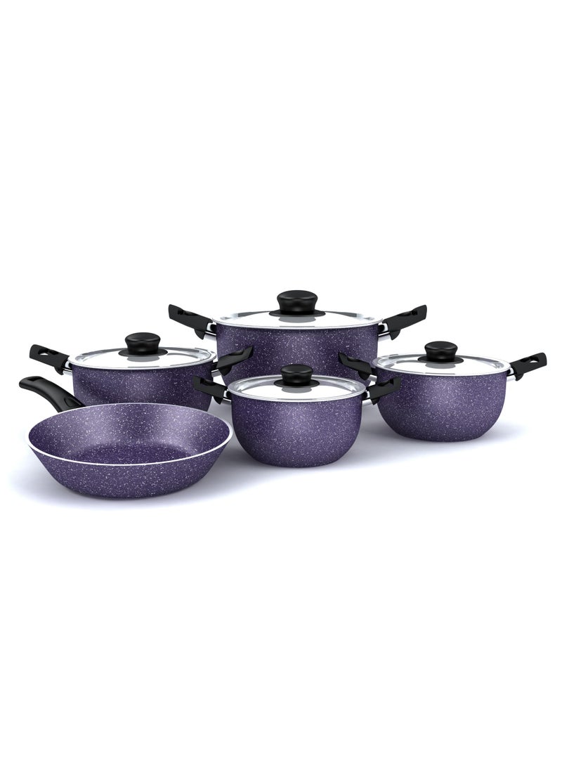 LAZORD - Granite Plus Cooking Set - 9 Pcs - Purple - Image 1