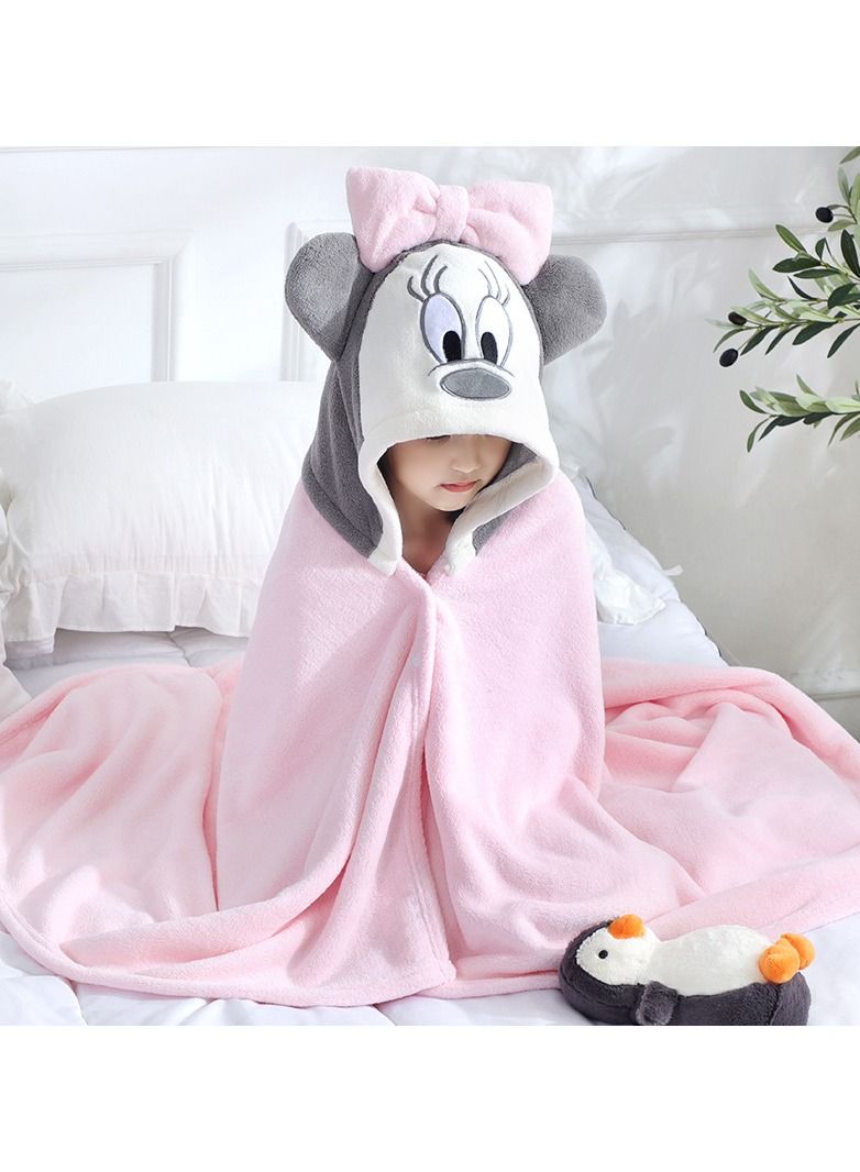 Cartoon Printed With Hood Fine Fiber Cloaks Bath Towels